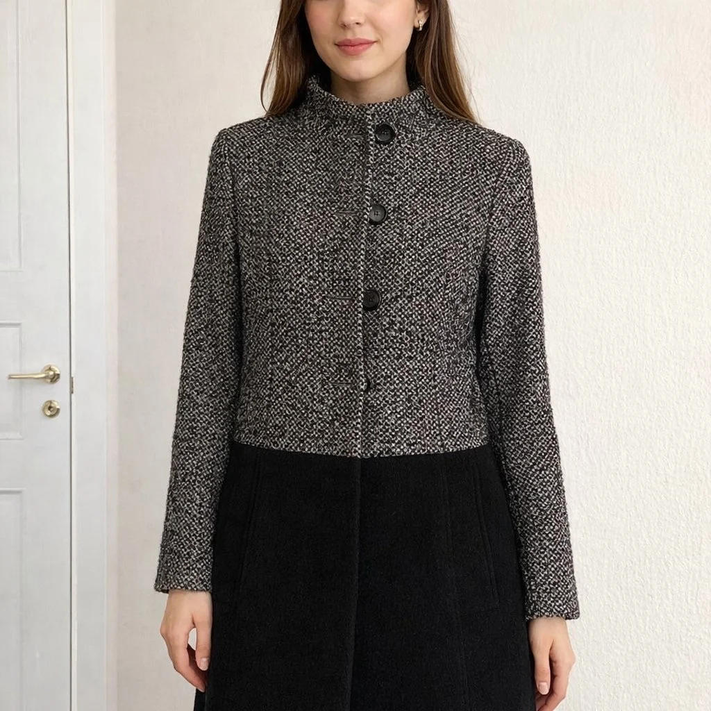 Полупальто Zara S/M шерсть - изображение 1