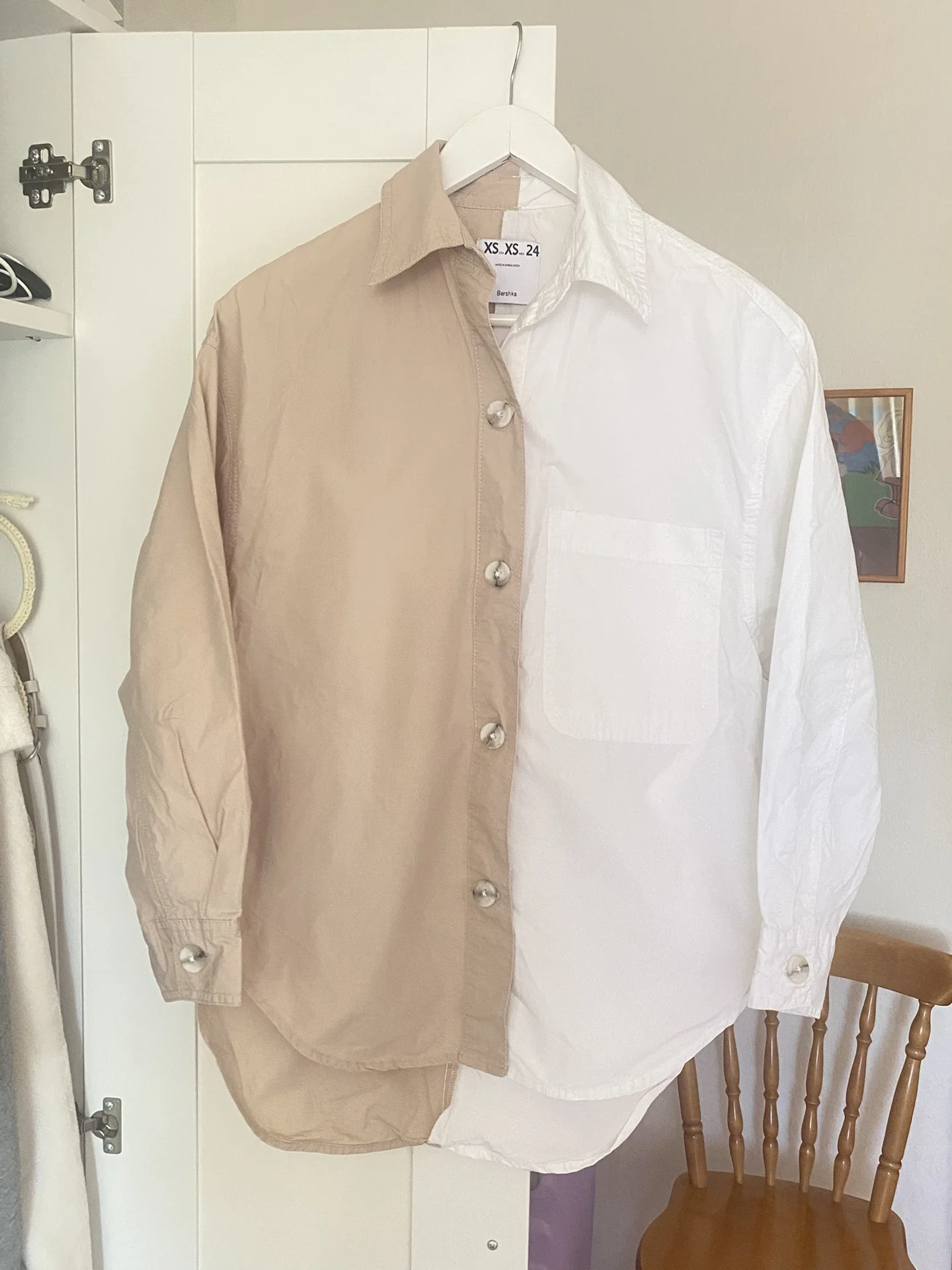 Рубашка Bershka 40 (XS) хлопок - миниатюра 2