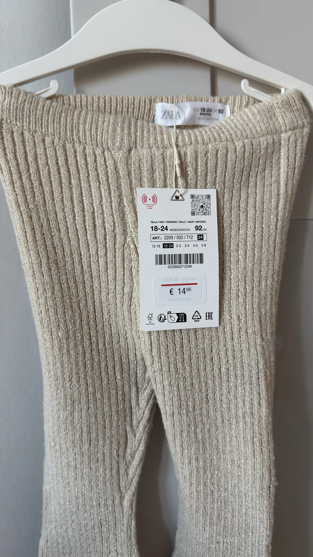 новые леггинсы детские Zara 92 размер оригинал - миниатюра 2