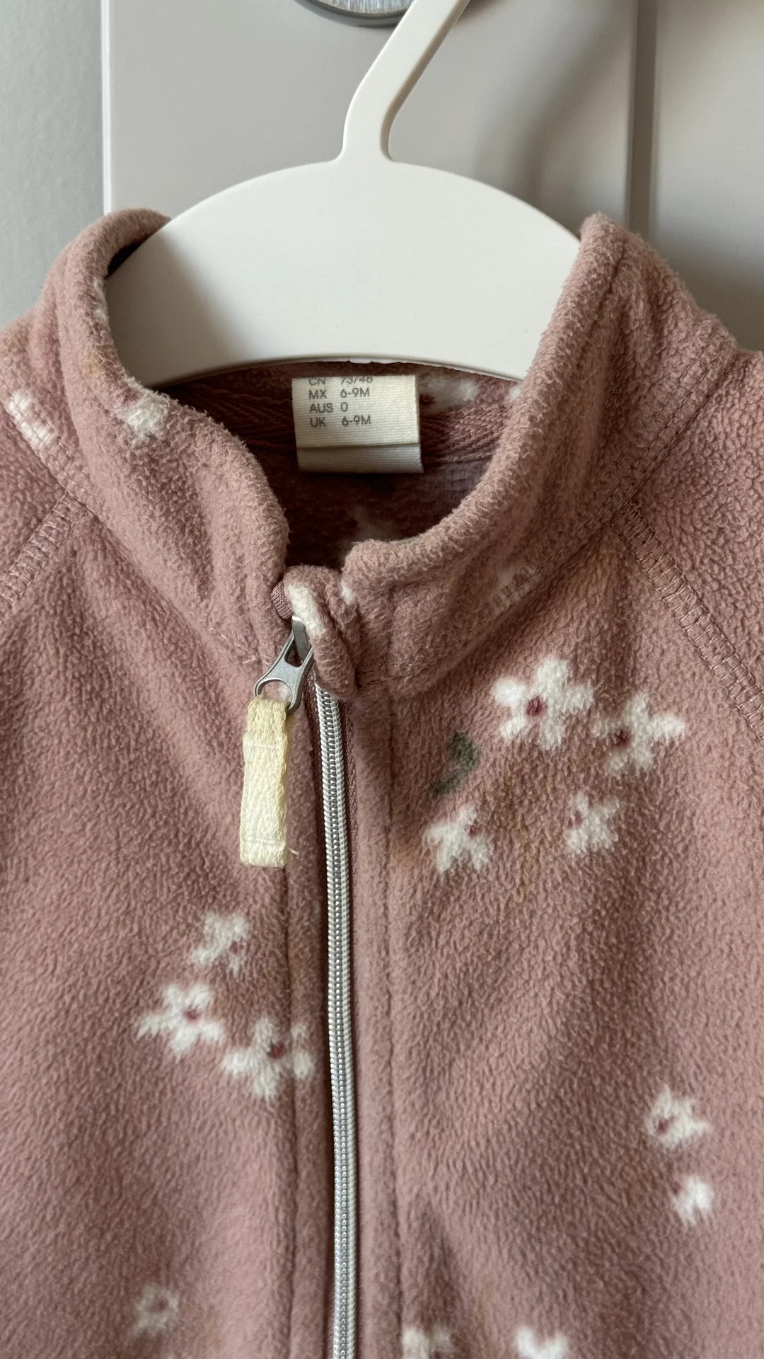флисовая кофта на молнии H&M 74 размер - миниатюра 3