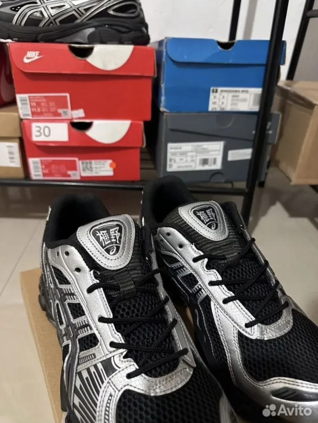 Кроссовки Asics Gel-Kayano 12.1 Black Silver - миниатюра 3