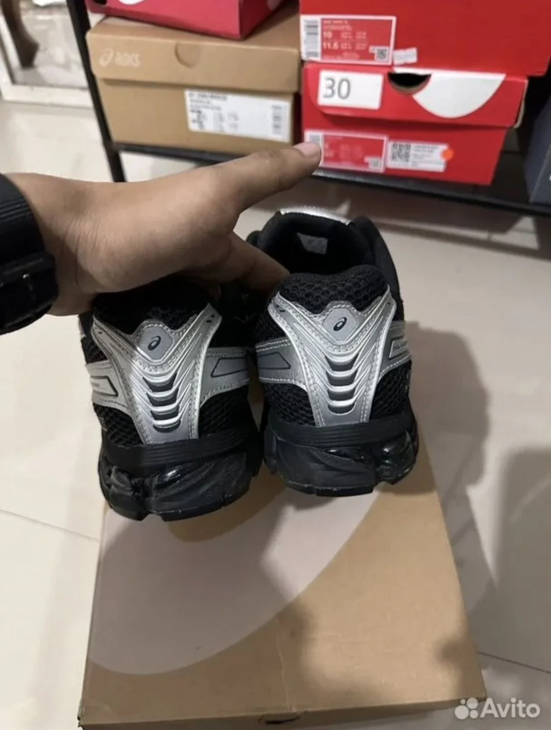 Кроссовки Asics Gel-Kayano 12.1 Black Silver - миниатюра 4