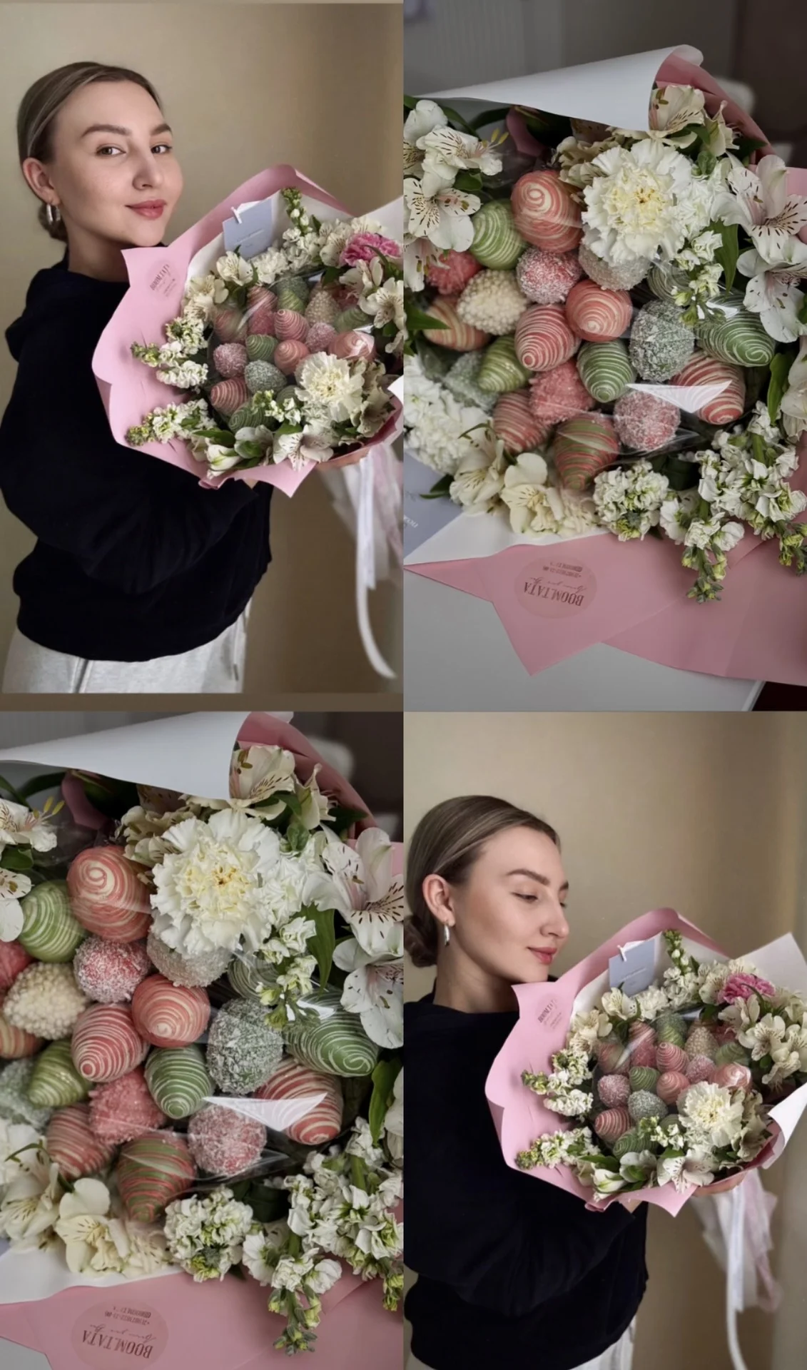 Клубника в шоколаде, букет из клубники - миниатюра 2