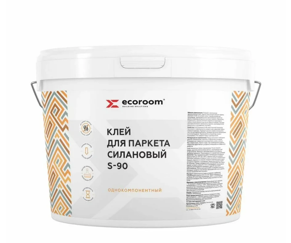 Клей для паркета силановый ecoroom S-90 - 7 кг - изображение 1