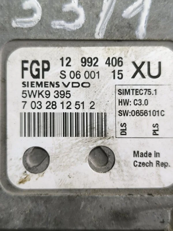 Блок управления двигателем Opel Astra Z18XER 2010 - миниатюра 5