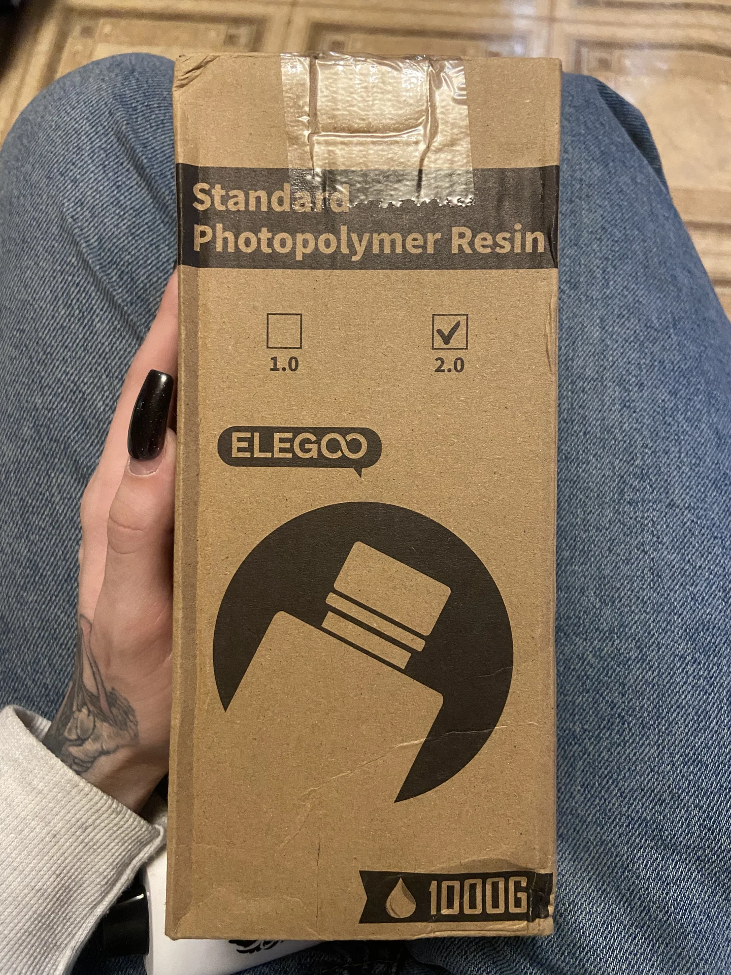 Смола для 3D принтера Elegoo Standard 2.0 Черная - изображение 1