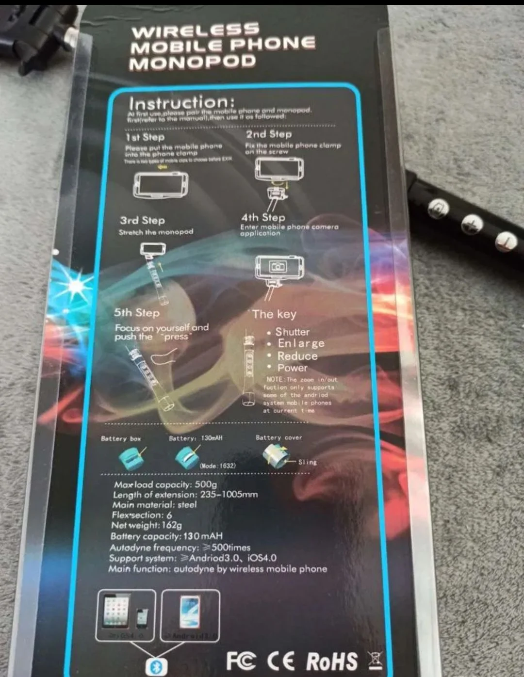 Монопод для селфи Wireless YZ-08 - миниатюра 2