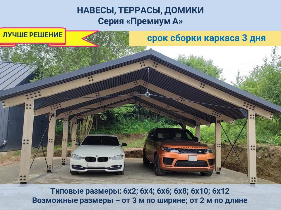Премиум навесы для авто и др. назначения - изображение 1