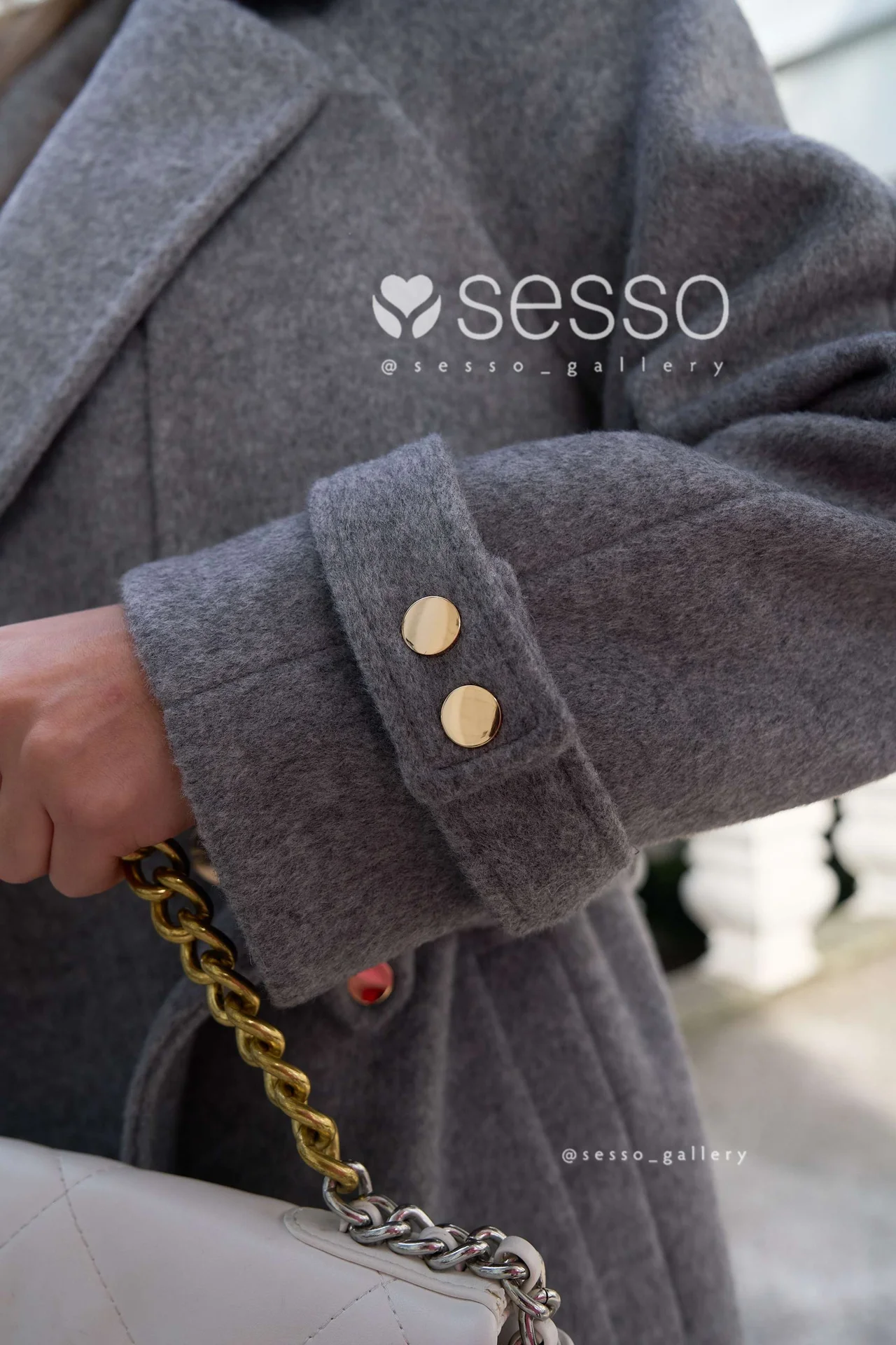 Пальто SESSO в сером цвете - миниатюра 5