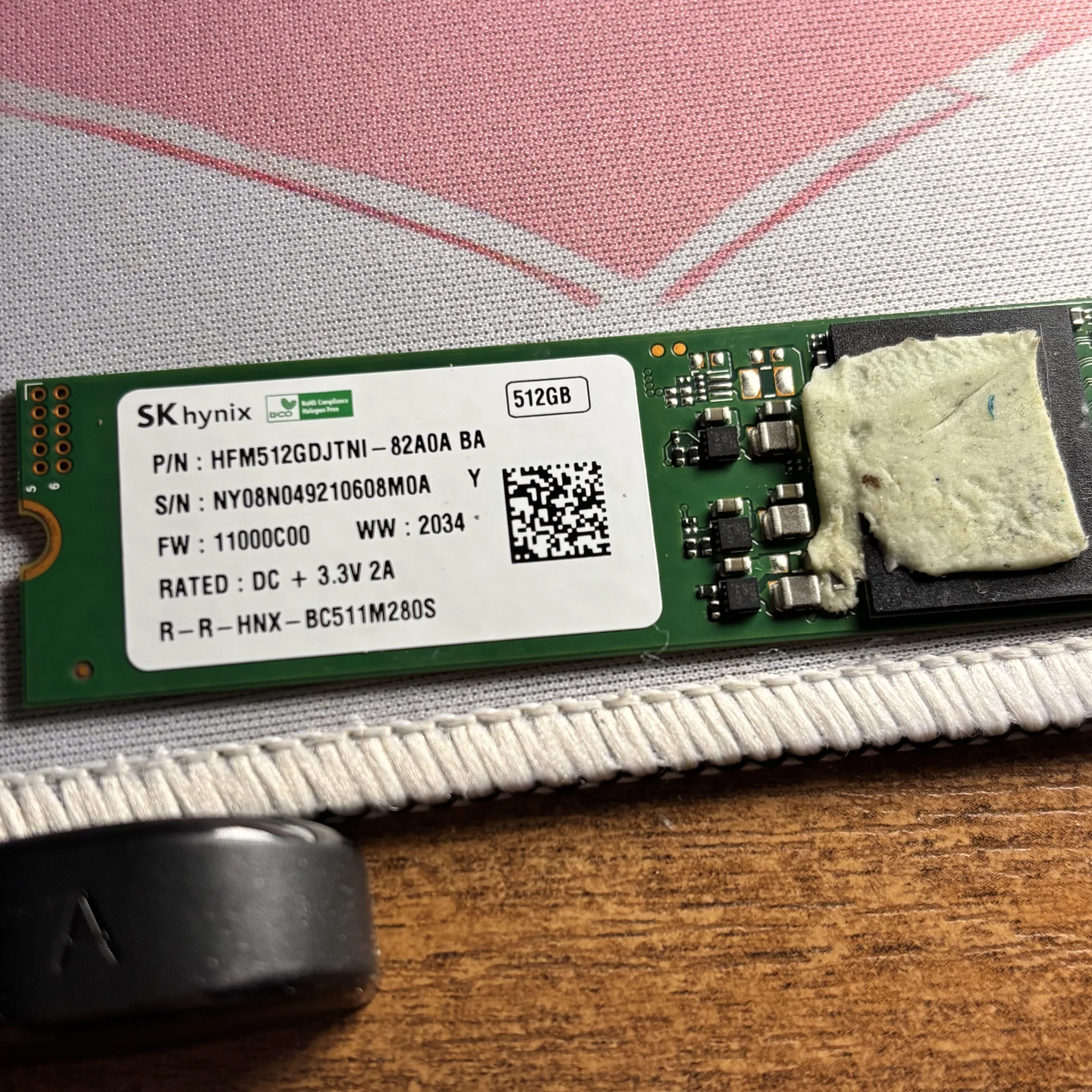SSD M.2 NVMe 512GB SK hynix (BC511) - изображение 1