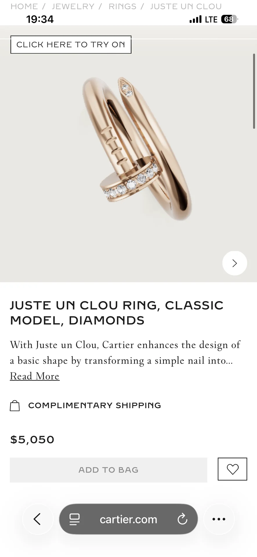 Кольцо cartier с бриллиантами - миниатюра 4
