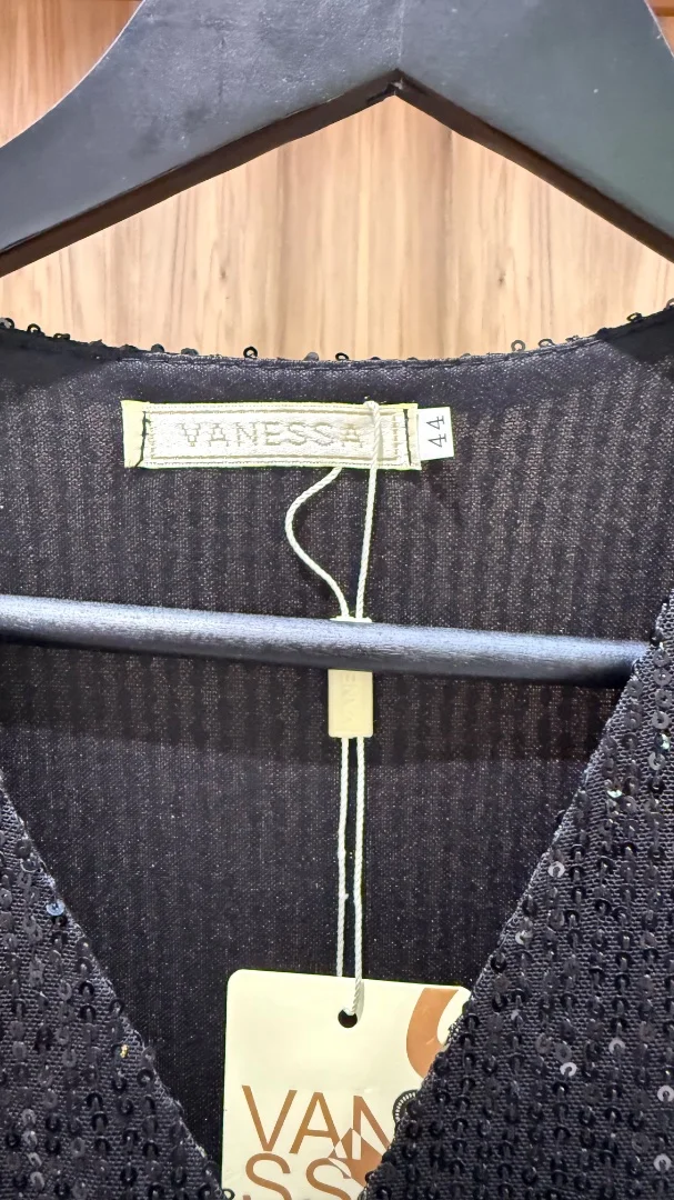 Черное платье с пайетками Vanessa - миниатюра 3