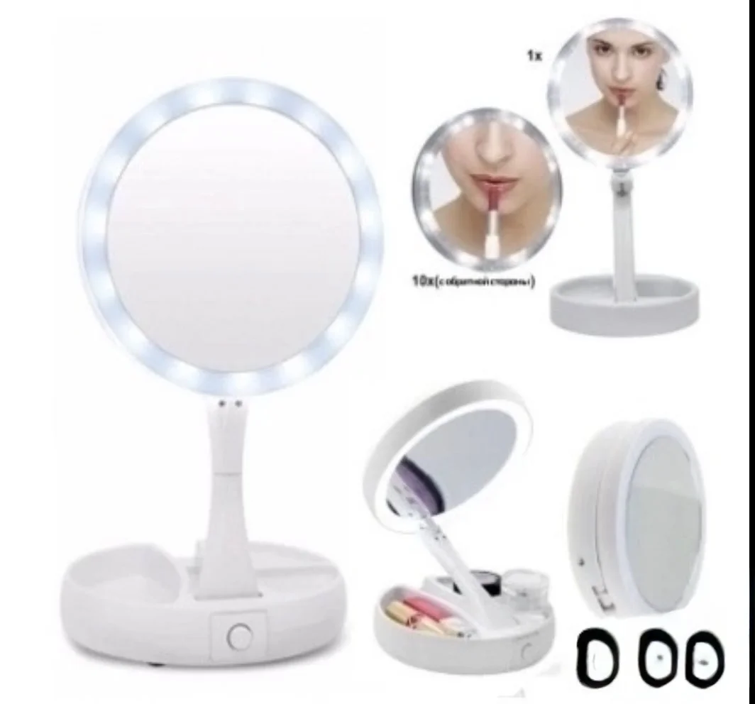 Идеальное зеркало для макияжа с LED подсветкой - миниатюра 3