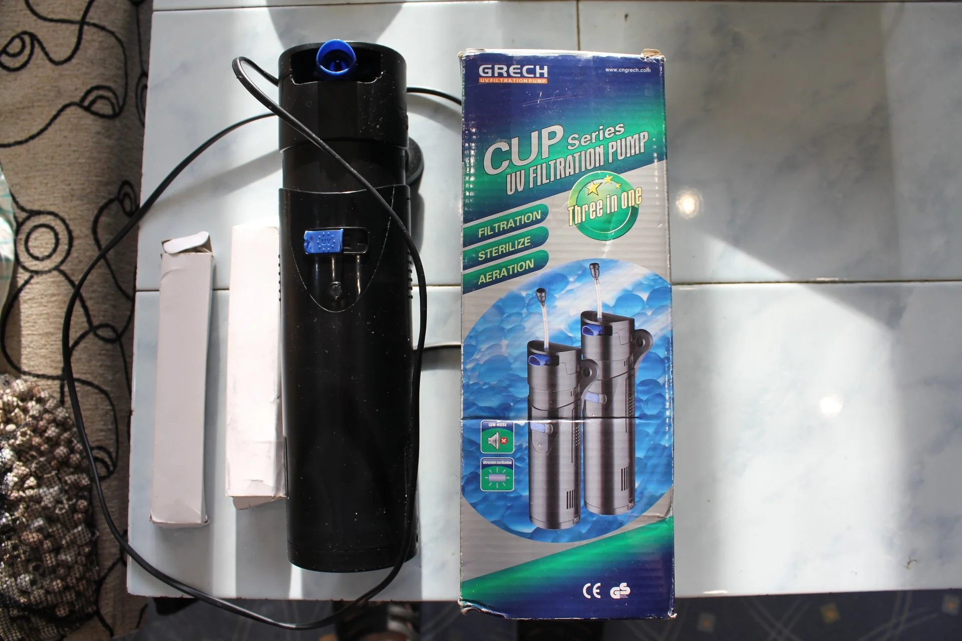 Продам б/у аквариумный фильтр (с функцией стерилизации воды) SUNSUN CUP 809. - миниатюра 5
