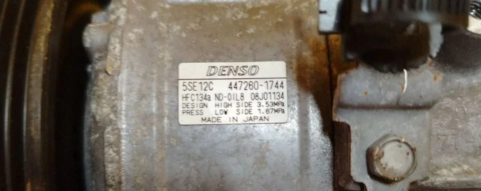 Компрессор кондиционера Toyota Avensis 2 AZT250 1A - миниатюра 5