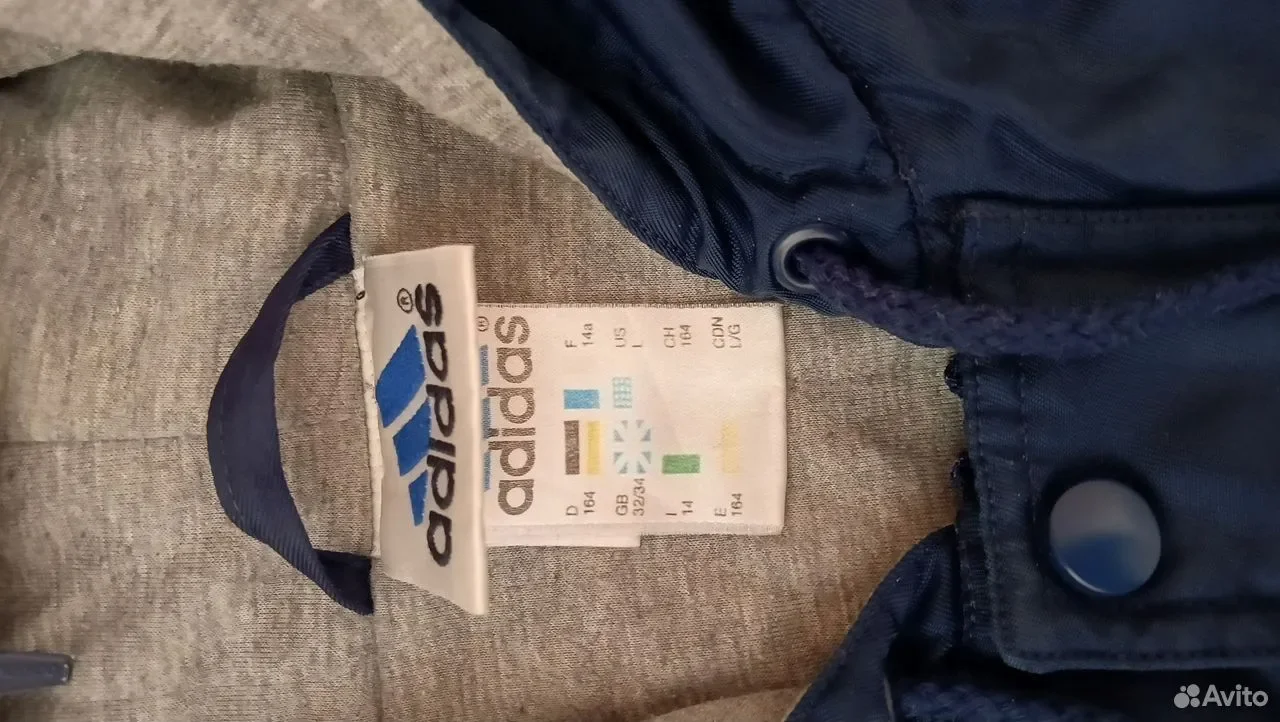 Винтажная куртка Adidas с молнией на капюшоне - миниатюра 6