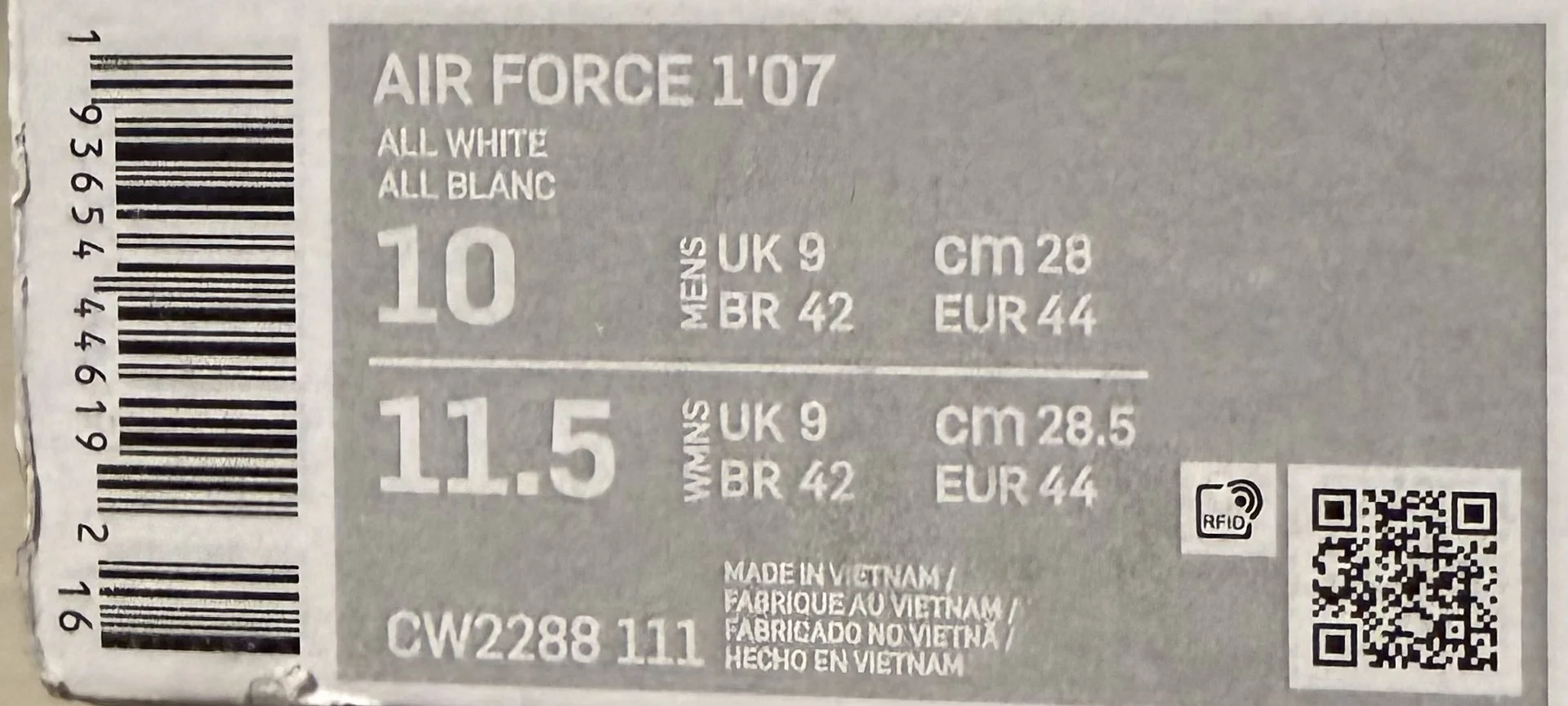Nike Air Force 1 White - оригинал - миниатюра 5