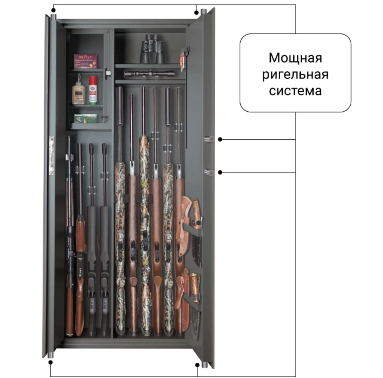 Оружейный сейф GunSafe Леопард-14 EL - миниатюра 2