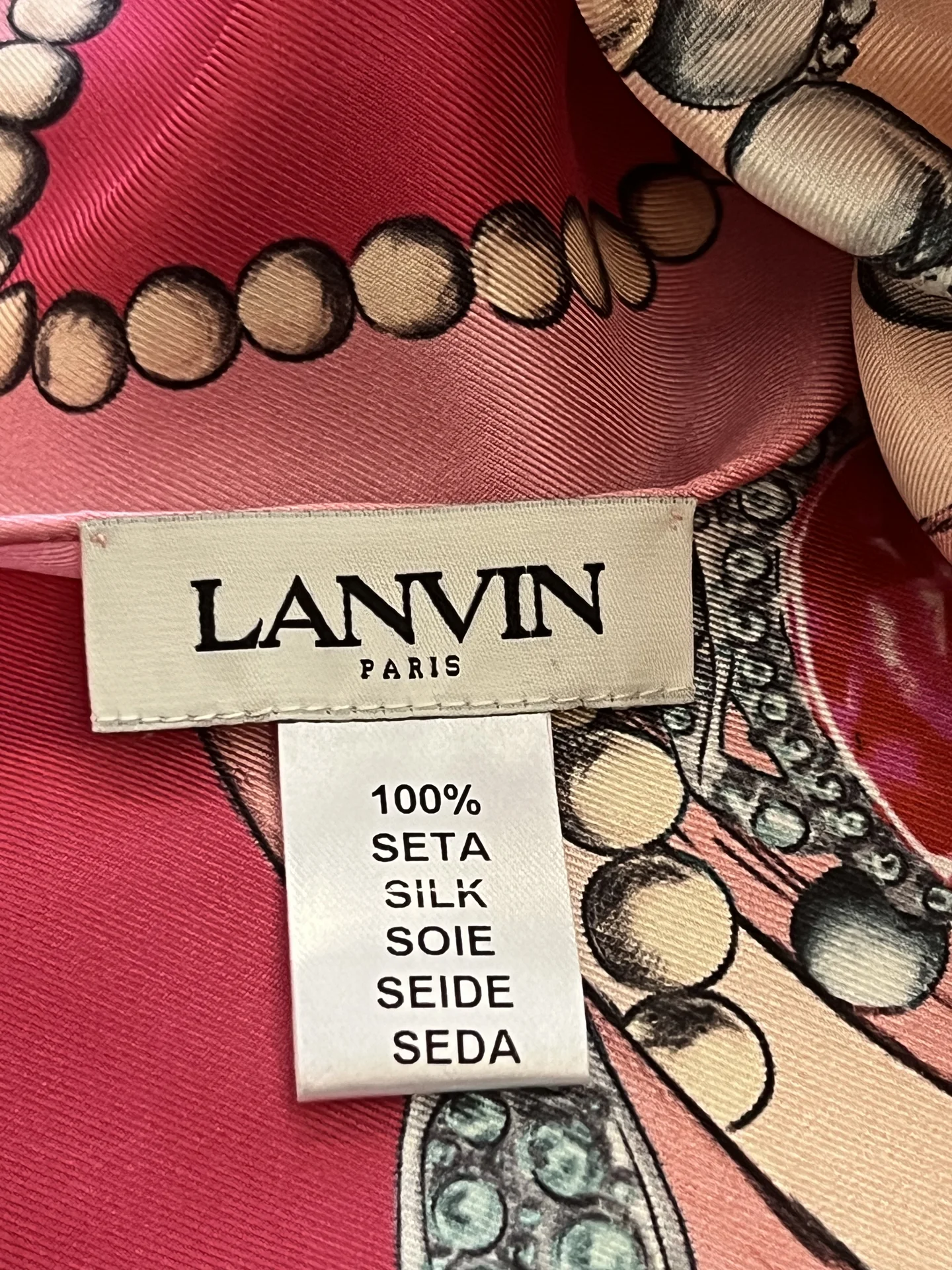 Шелковый платок Lanvin оригинал - миниатюра 3
