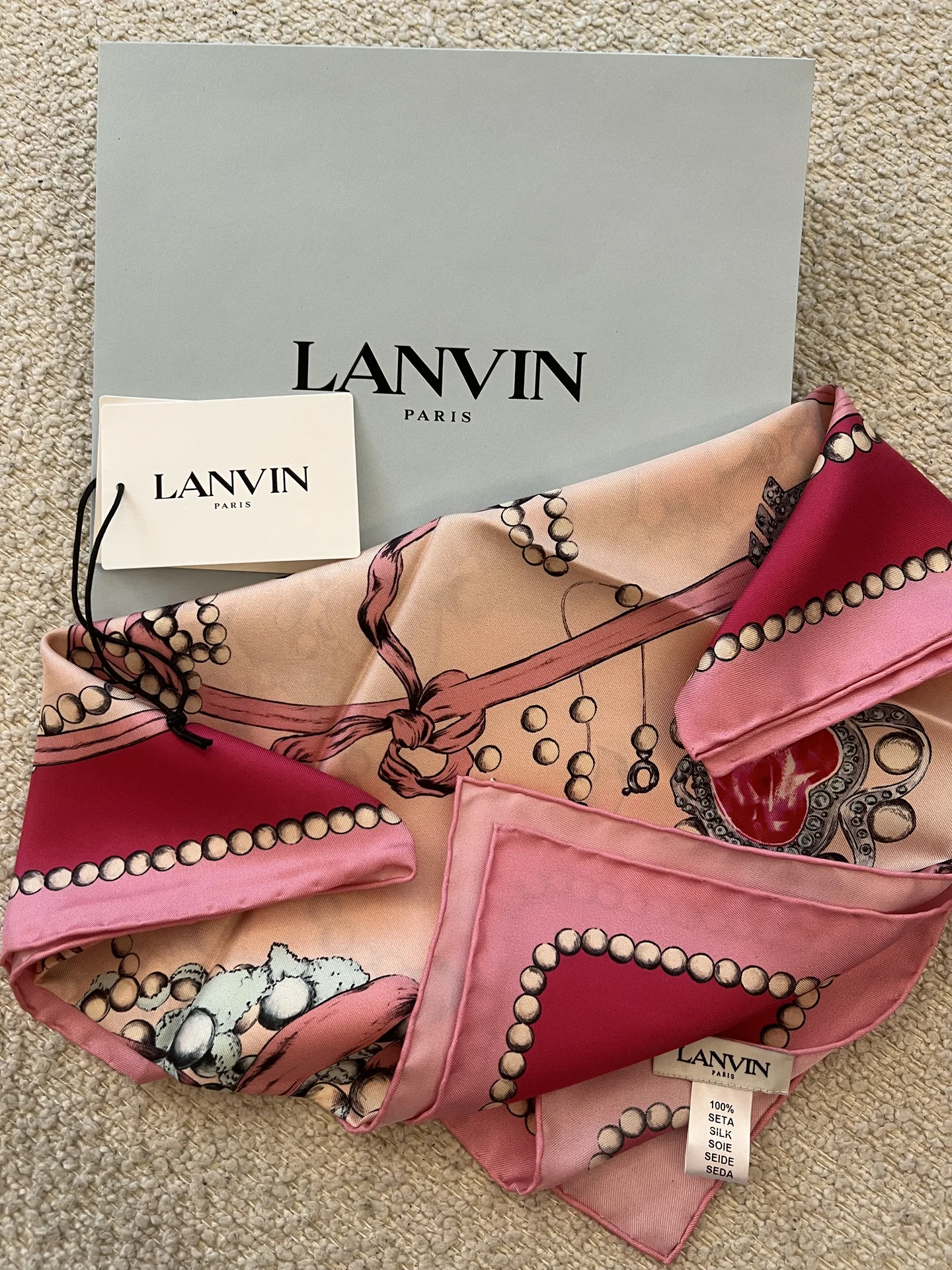 Шелковый платок Lanvin оригинал - миниатюра 4