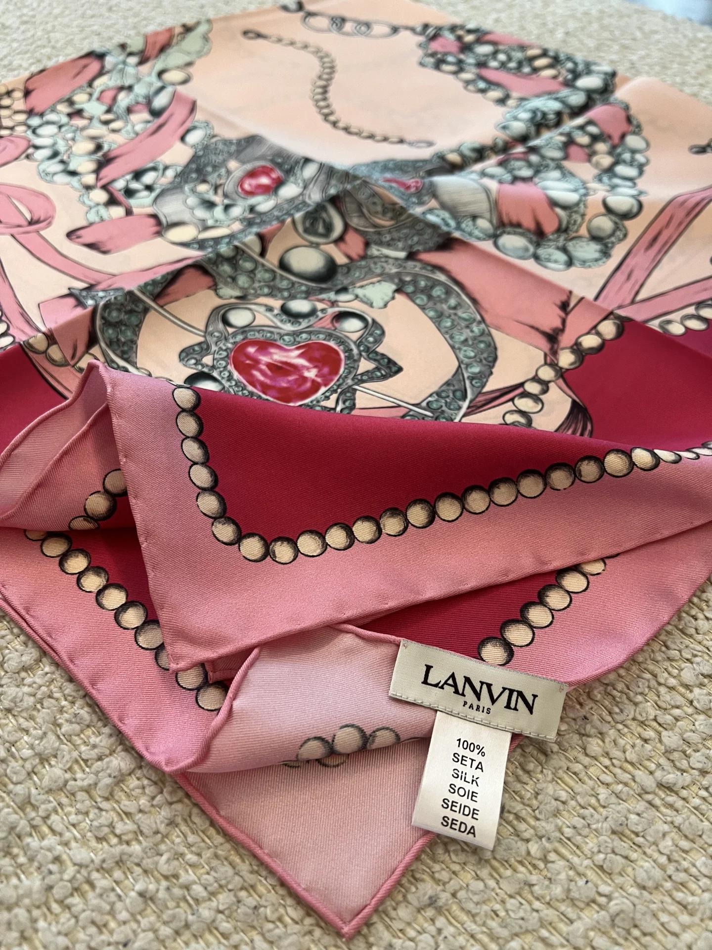 Шелковый платок Lanvin оригинал - миниатюра 5