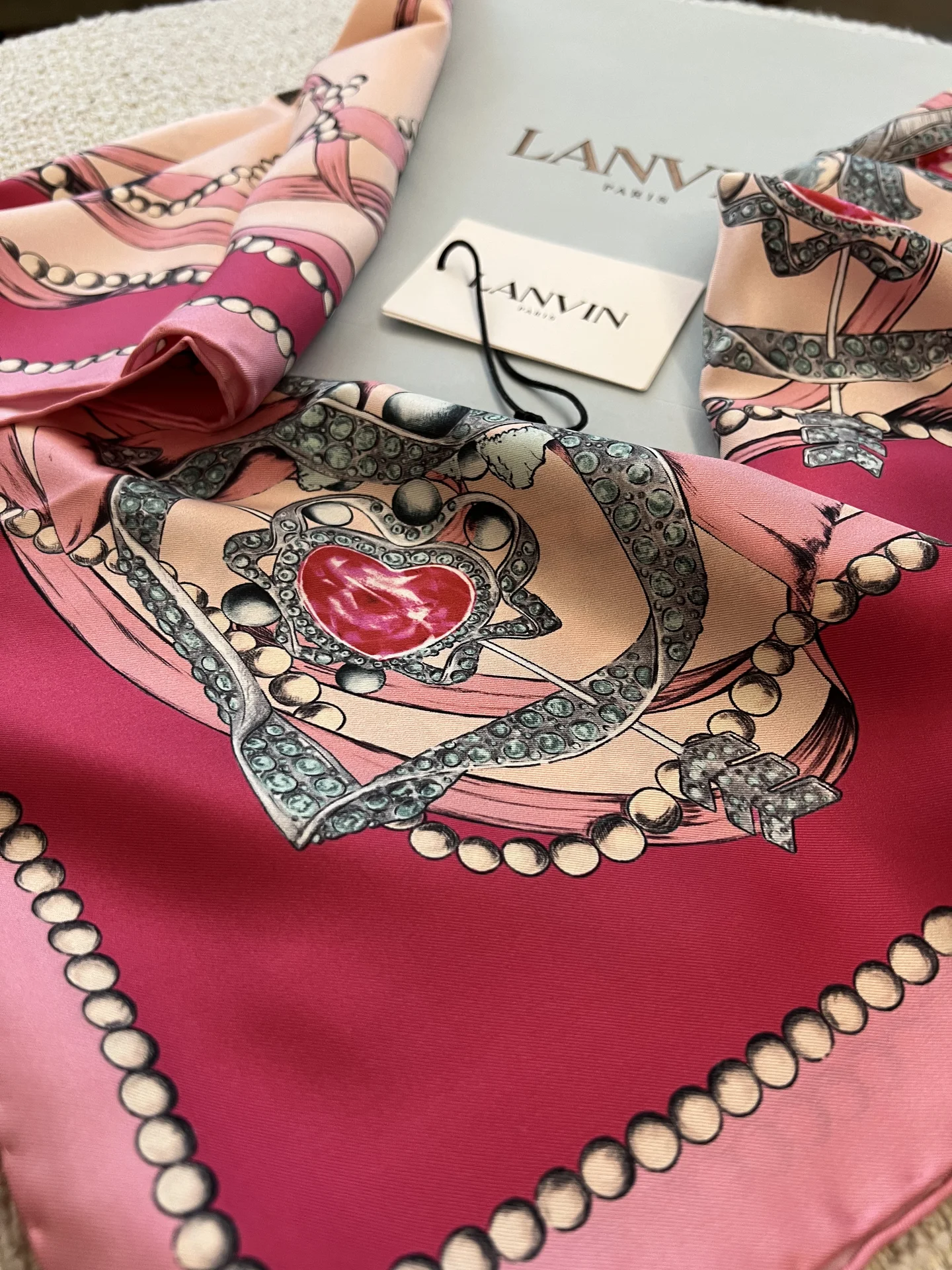 Шелковый платок Lanvin оригинал - миниатюра 7