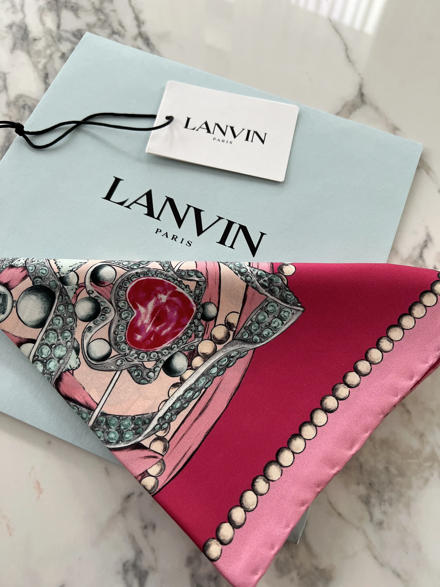 Шелковый платок Lanvin оригинал - миниатюра 10