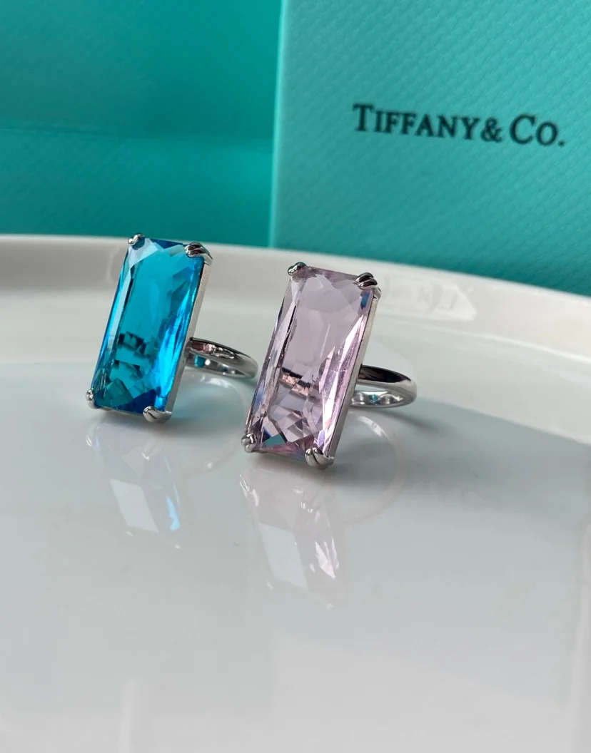Кольцо с крупным кристаллом Swarovski разные - миниатюра 2