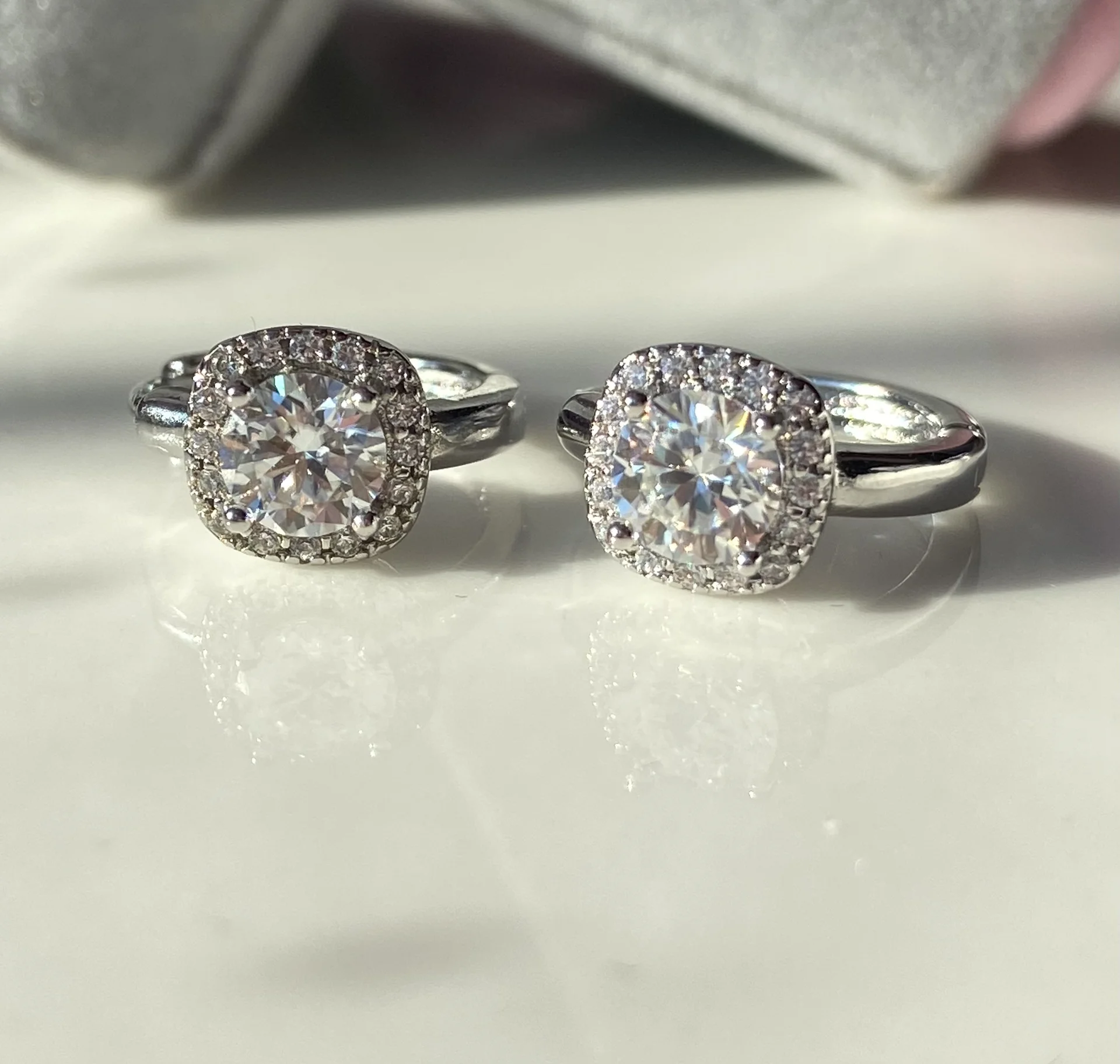 Серьги с бриллиантами муассанитами mini конго - миниатюра 11