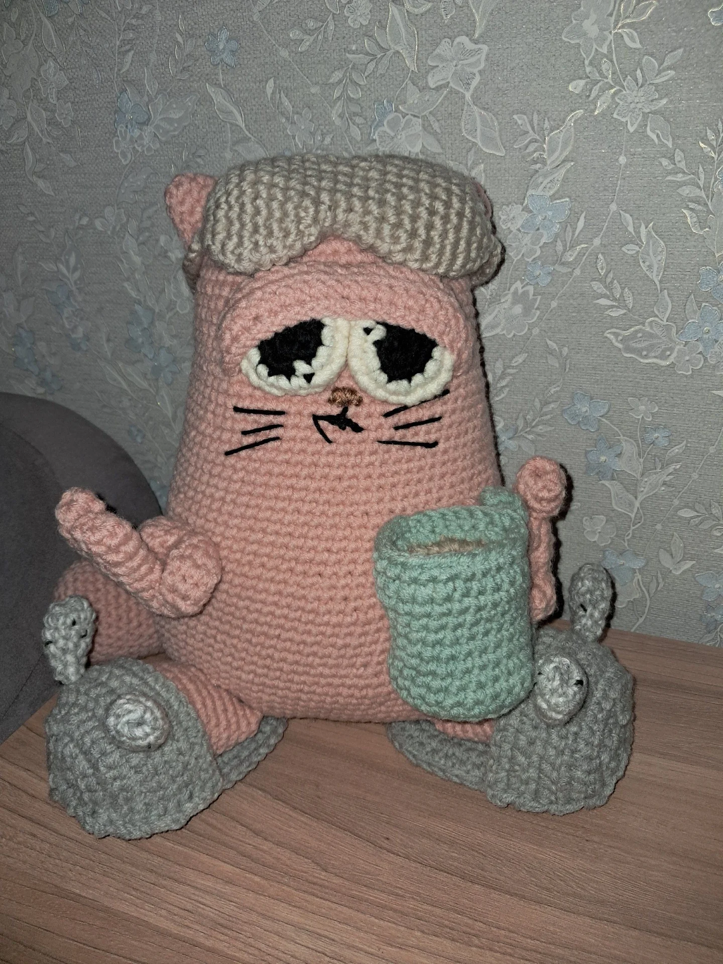 Игрушка Кот ручная работа - миниатюра 2
