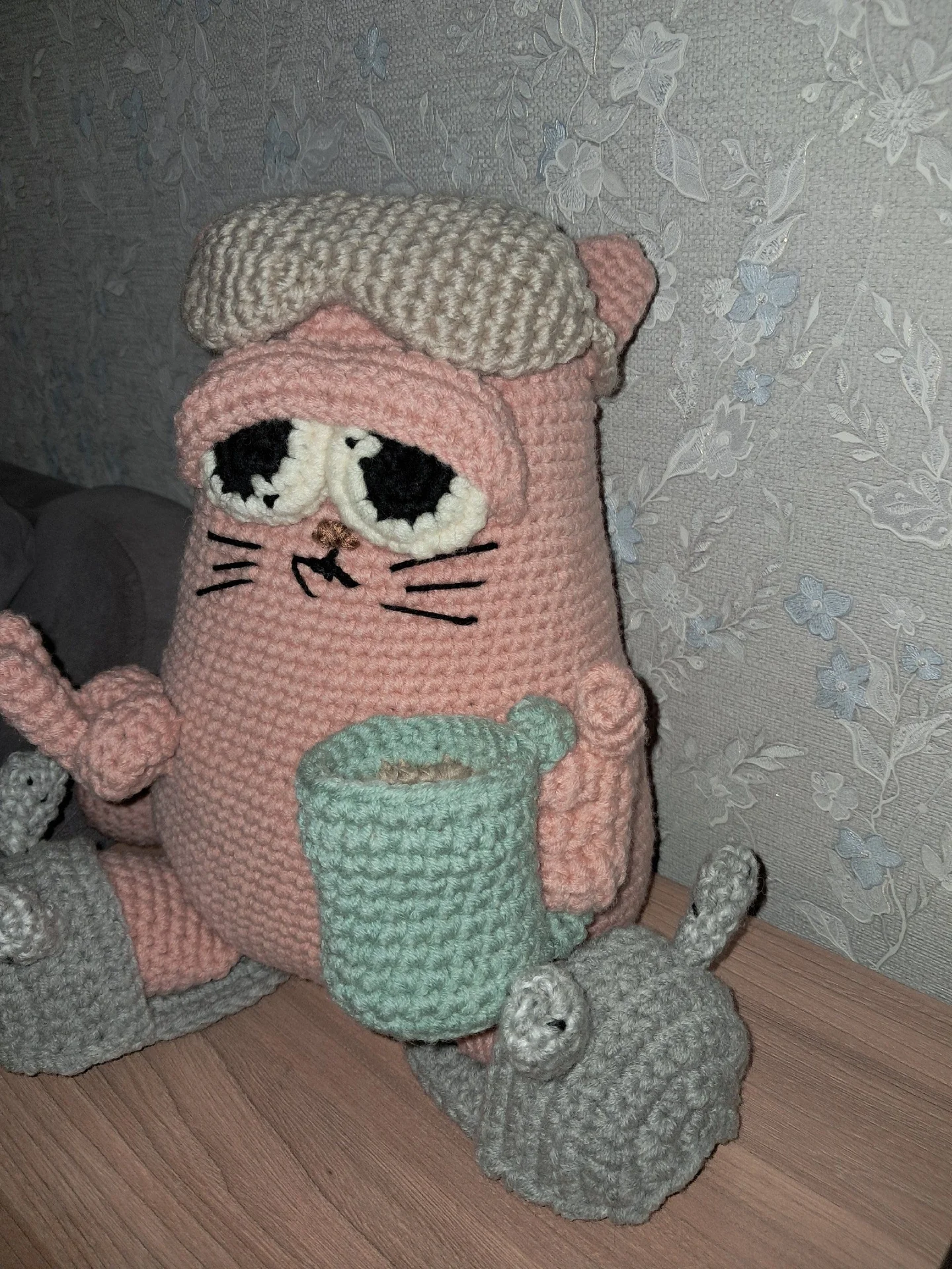 Игрушка Кот ручная работа - миниатюра 5