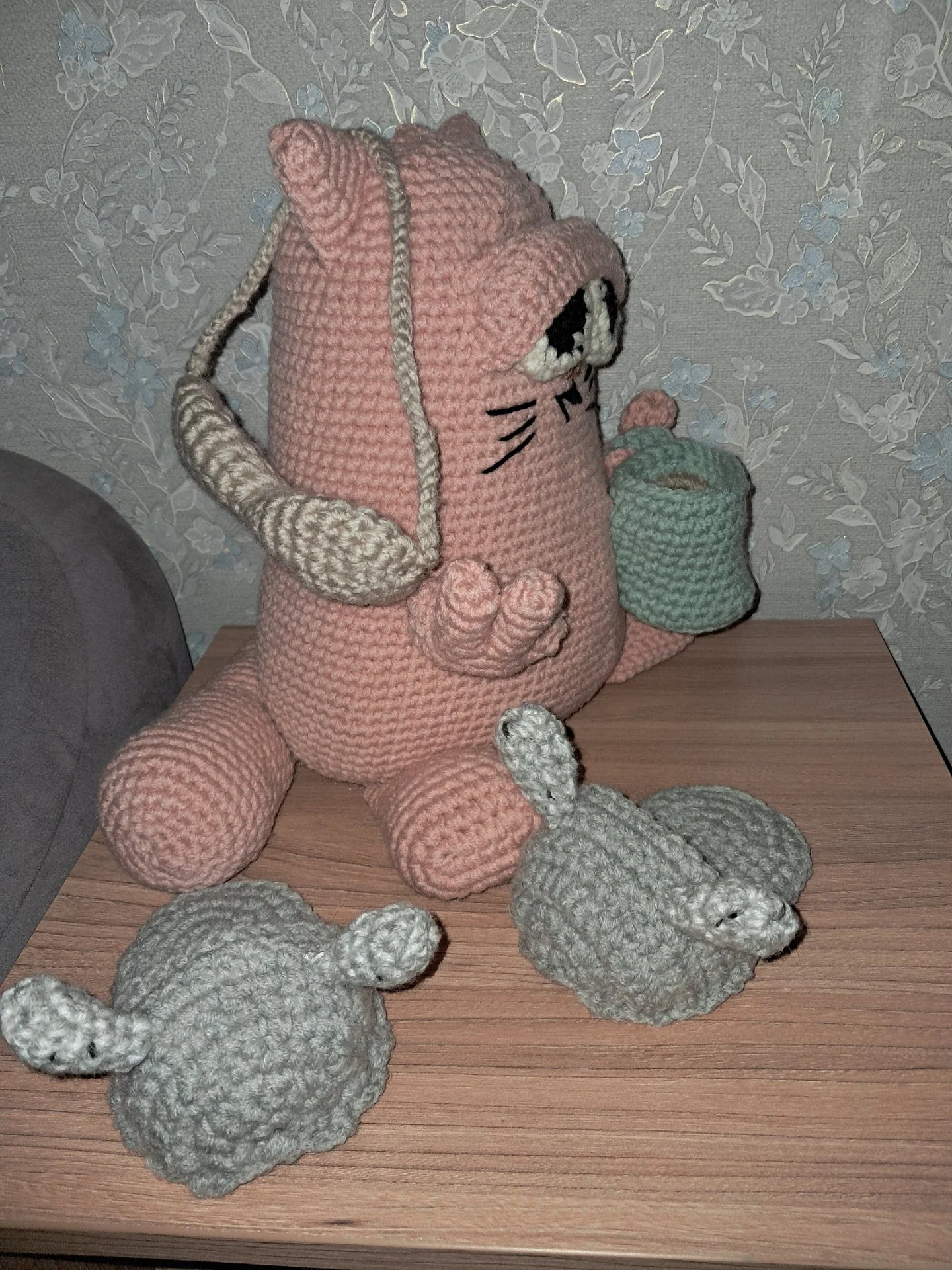 Игрушка Кот ручная работа - миниатюра 6