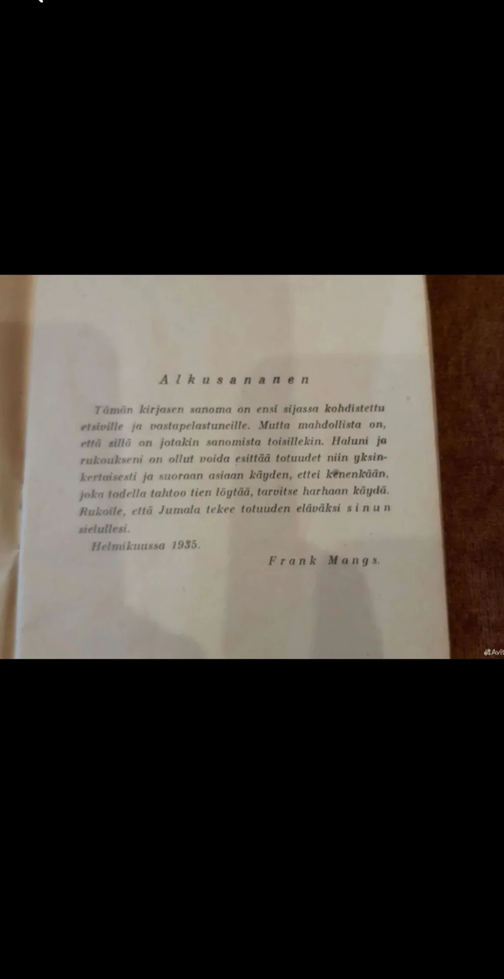 Финская религиозная брошюра довоенная - миниатюра 2