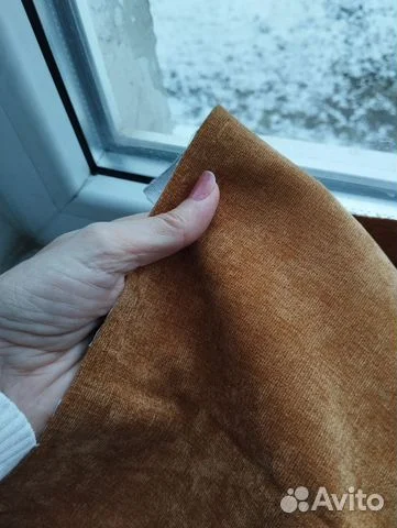микровелюр отрез коричневый - изображение 1