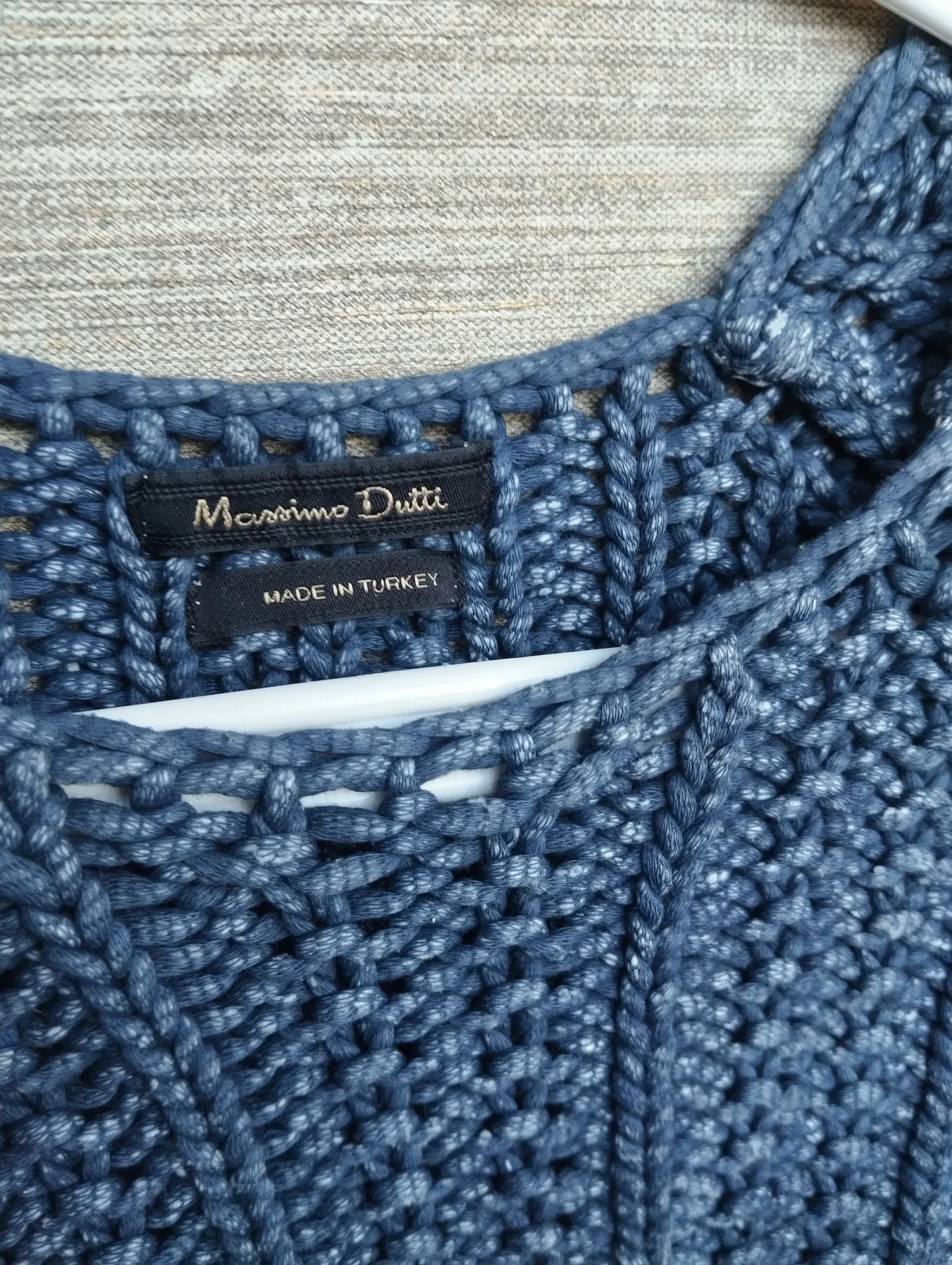 Синий свитер крупной вязки Massimo Dutti - миниатюра 2