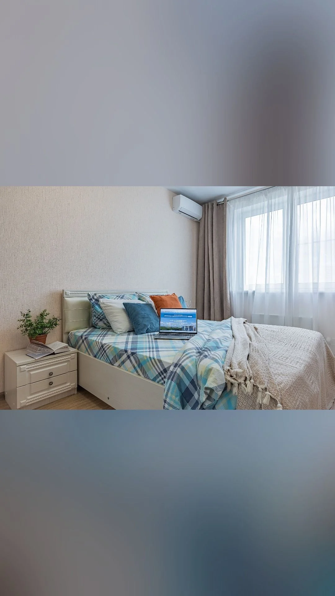 уют у озера квартира с балконом  и  кондиционером.