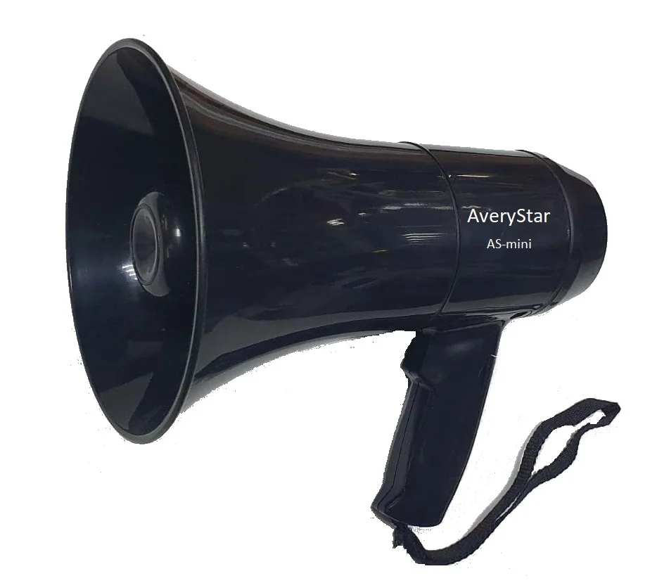 Рупор/Мегафон/громкоговоритель на АКБ с записью голоса и USB 15-25 Вт AveryStar AS-mini - изображение 1
