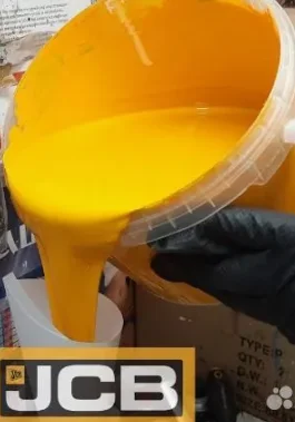 Краска JCB желтая заправка в баллоны - миниатюра 2