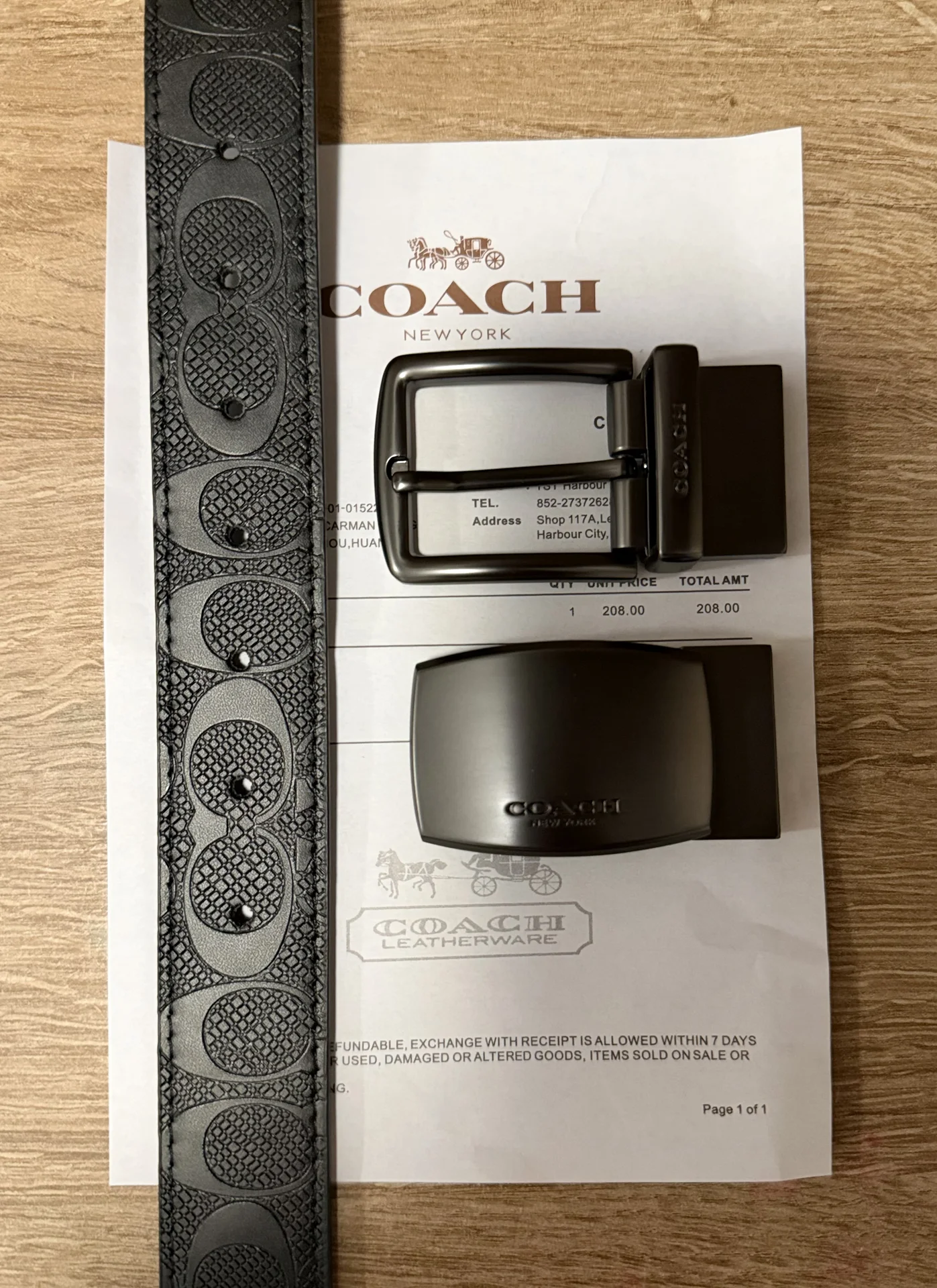 Ремень мужской Coach Коуч новый с лого - миниатюра 2