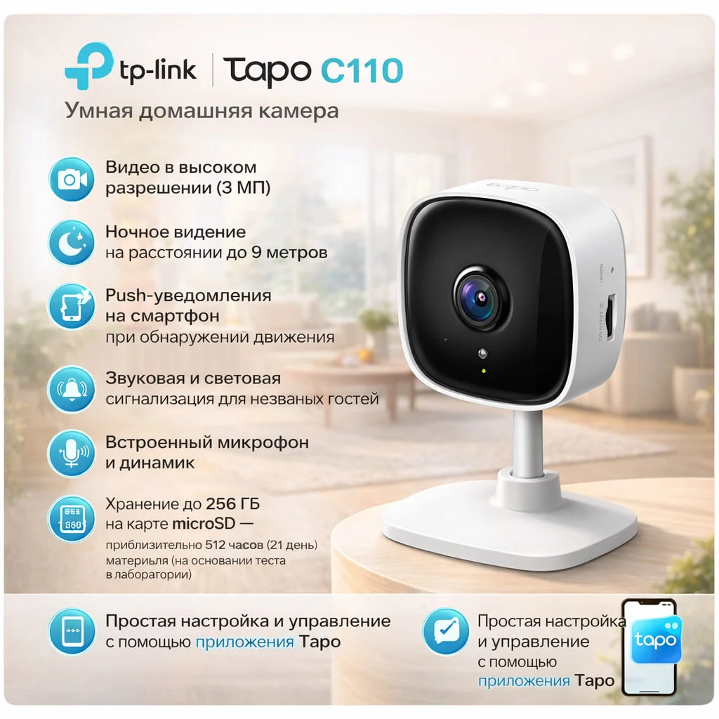 Tapo C110-Wi Fi камера TP-Link - изображение 1