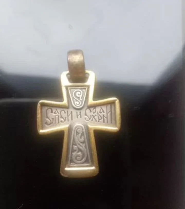 Серебряный крестик 925 с позолотой. - изображение 1