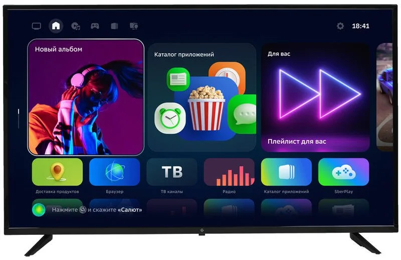 43" (108 см) Телевизор dexp U43H8100E 4K WI-FI