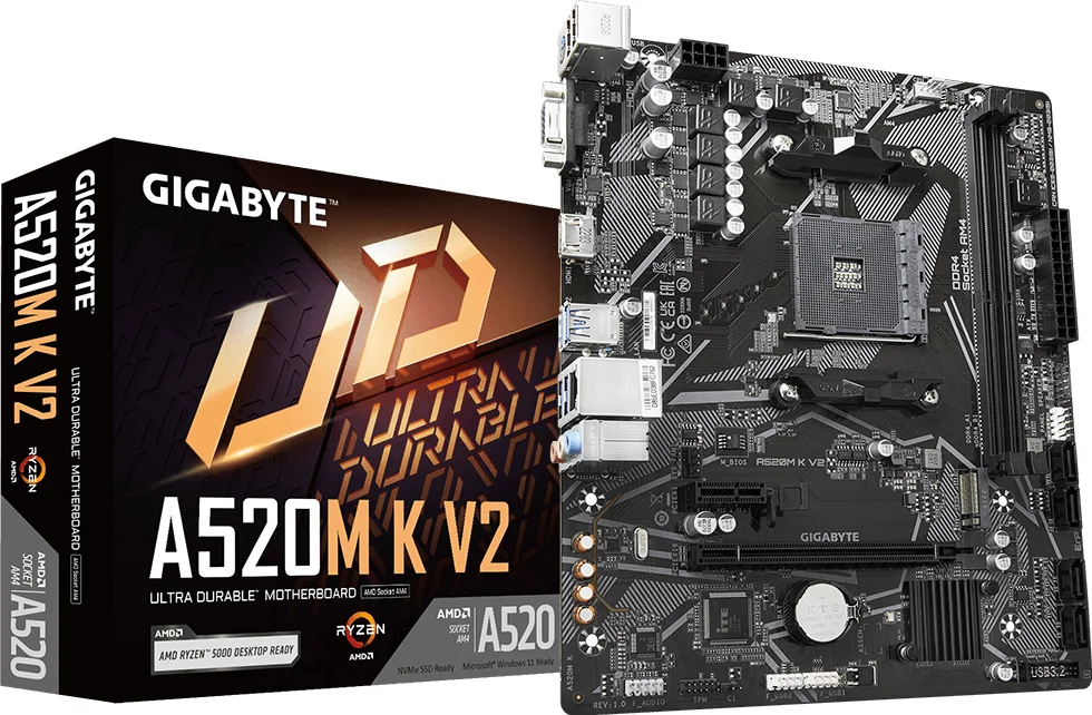 Материнская плата Gigabyte A520M K V2, Socket AM4 - изображение 1