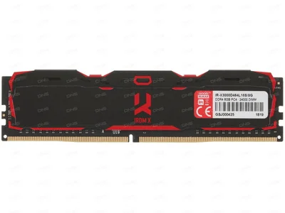 Оперативная память Goodram IRDM Black 8Gb DDR4 3200MHz - изображение 1