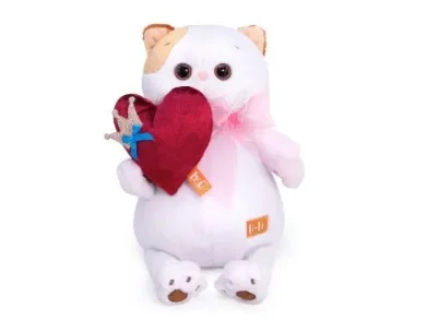 Мягкая игрушка Budi Basa LK24-074 Кошечка Ли-Ли с сердцем, 24 см - миниатюра 5