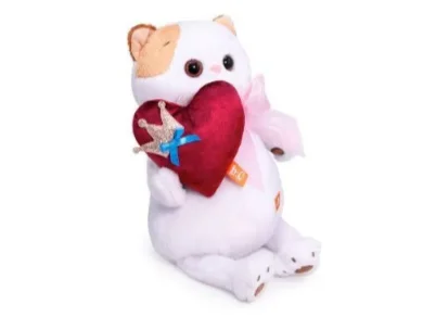 Мягкая игрушка Budi Basa LK24-074 Кошечка Ли-Ли с сердцем, 24 см - миниатюра 6