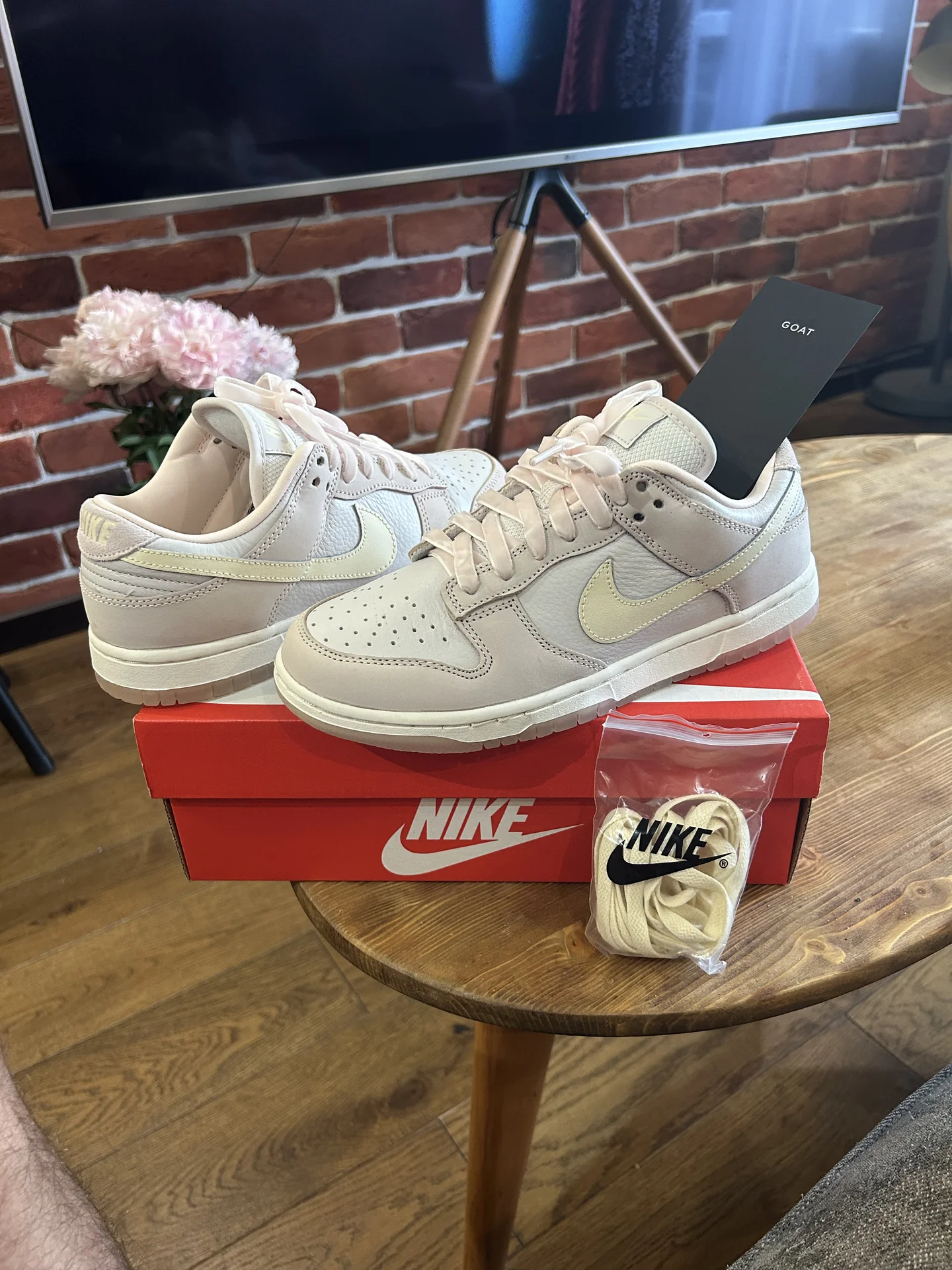 Nike dunk low light soft pink - миниатюра 4