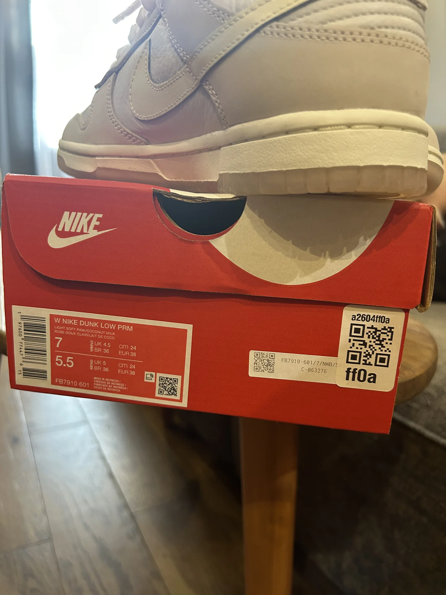 Nike dunk low light soft pink - миниатюра 5
