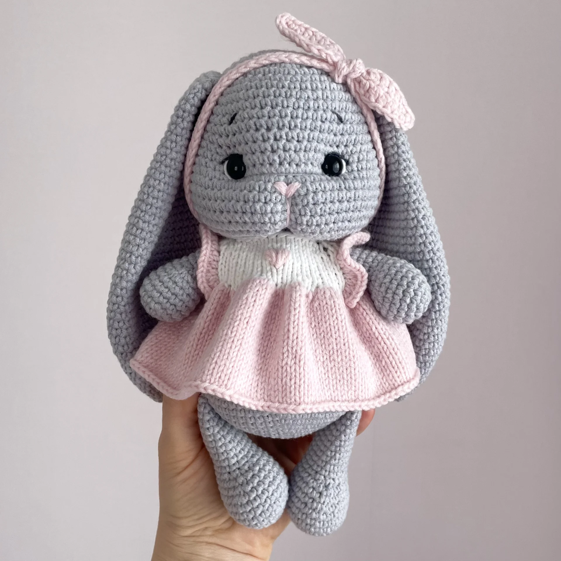 Мягкая игрушка заяц с длинными ушами - миниатюра 2