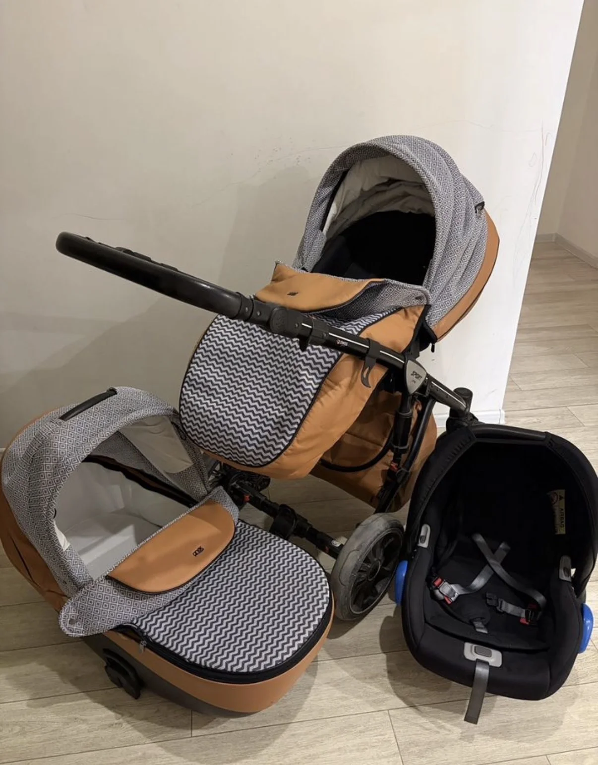 Коляска anex sport 3 в 1 с люлькой и автолюлькой